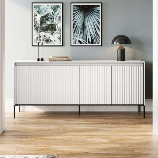 Trend TR-04 Sideboard Cabinet 193cm - White Matt 193cm - image 1