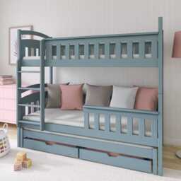 Wooden Bunk Bed Harriet with Trundle and Storage - White Matt Without Mattresses - thumbnail 6