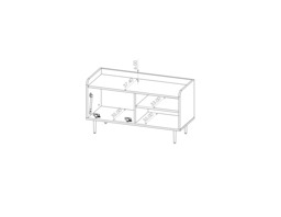 Vasina 07 TV Cabinet 100cm - Oak Castello 100cm - thumbnail 5