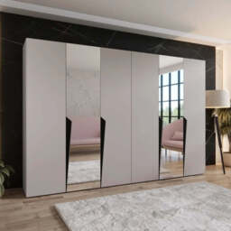 Piano II Hinged Door Wardrobe 300cm - Cashmere 300cm