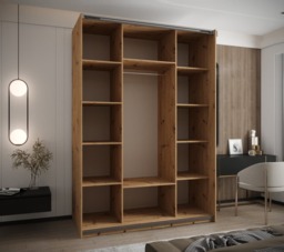 Trosa IV Sliding Door Wardrobe 190cm - Oak Artisan 190cm - thumbnail 5
