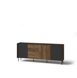 Prestigo Large Sideboard Cabinet 200cm - Oak Walnut 200cm - thumbnail 1