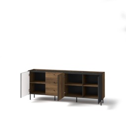 Prestigo Large Sideboard Cabinet 200cm - Oak Walnut 200cm - thumbnail 2