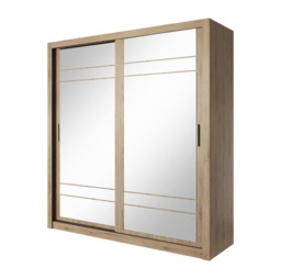 Arti 8 - 2 Sliding Door Wardrobe 203cm - Oak Shetland 203cm - thumbnail 8
