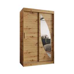 Milo Sliding Door Wardrobe 120cm - Black 120cm - thumbnail 3