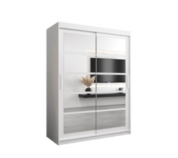 Roma II Sliding Door Wardrobe 150cm - White 150cm - thumbnail 6