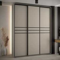 Dakota X Sliding Door Wardrobe 200cm - Cashmere 200cm - thumbnail 1