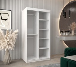 York Sliding Door Wardrobe 100cm - Black 100cm - thumbnail 8