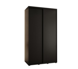 Cannes I Sliding Door Wardrobe 130cm - Black 130cm - thumbnail 2
