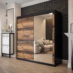 Tilburg II Sliding Door Wardrobe 200cm - Dark Oak 200cm - thumbnail 1