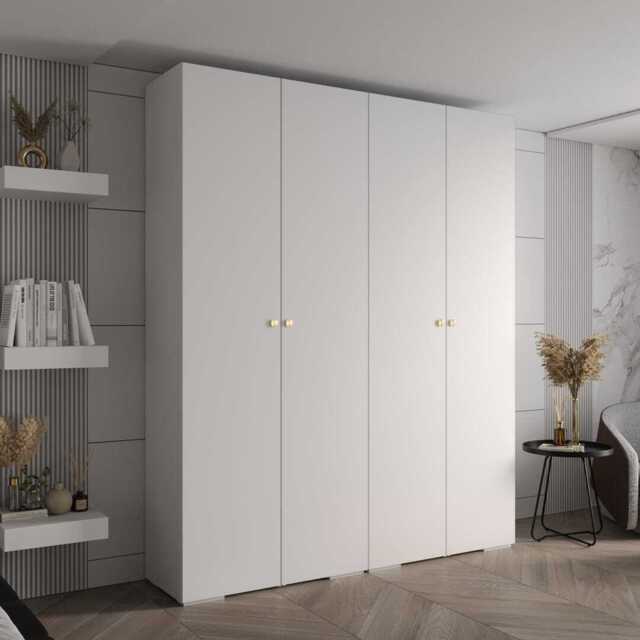 Inova II Hinged Door Wardrobe 200cm - White 200cm - image 1