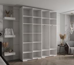 Inova II Hinged Door Wardrobe 200cm - White 200cm - thumbnail 5