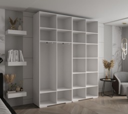Inova II Hinged Door Wardrobe 200cm - White 200cm - thumbnail 6