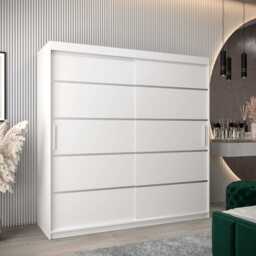 Verona 01 Sliding Door Wardrobe 200cm - Black 200cm - thumbnail 2