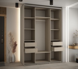 Dakota I Sliding Door Wardrobe 180cm - Cashmere 180cm - thumbnail 5