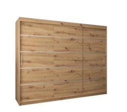 Verona 01 Sliding Door Wardrobe 250cm - Black 250cm - thumbnail 6