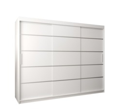 Verona 01 Sliding Door Wardrobe 250cm - Black 250cm - thumbnail 3
