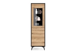 Diamond Tall Display Cabinet 54cm - Oak Evoke 54cm - thumbnail 4
