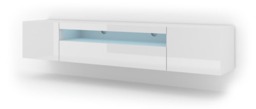 Aura TV Cabinet 200cm - White Gloss 200cm