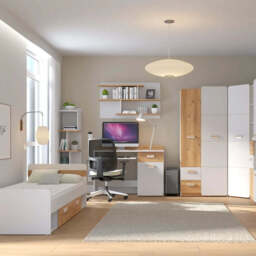 Lorento L15 Bookcase 35cm - White Matt 35cm - thumbnail 2