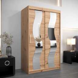 Seville Sliding Door Wardrobe 120cm - White 120cm - thumbnail 5