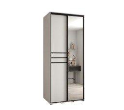 Cannes XI Sliding Door Wardrobe 120cm - White 120cm - thumbnail 2