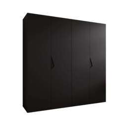 Sandi I Hinged Door Wardrobe 200cm - Black 200cm - thumbnail 2