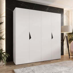Sandi I Hinged Door Wardrobe 200cm - Black 200cm - thumbnail 8
