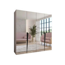 Piano III Hinged Door Wardrobe 200cm - Black 200cm - thumbnail 6