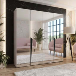 Piano III Hinged Door Wardrobe 200cm - Black 200cm - thumbnail 5