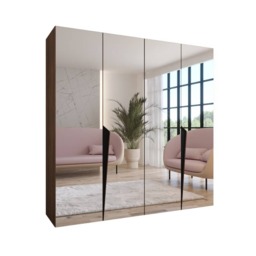 Piano III Hinged Door Wardrobe 200cm - Black 200cm - thumbnail 3