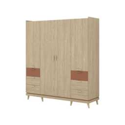 Scandi Hinged Door Wardrobe 190cm - Green 190cm - thumbnail 8