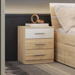 Beta Bedside Cabinet 46cm [Oak San Remo] - Oak San Remo 46cm - thumbnail 1