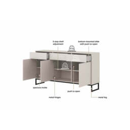 Loft Sideboard Cabinet 157cm - Cashmere 157cm - thumbnail 6