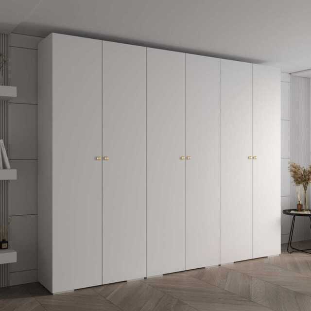Inova II Hinged Door Wardrobe 300cm - White 300cm - image 1
