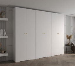 Inova II Hinged Door Wardrobe 300cm - White 300cm - thumbnail 3