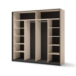 Enna EN-01 Sliding Door Wardrobe 220cm - Beige 220cm - thumbnail 2