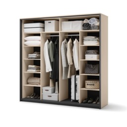 Enna EN-01 Sliding Door Wardrobe 220cm - Beige 220cm - thumbnail 4