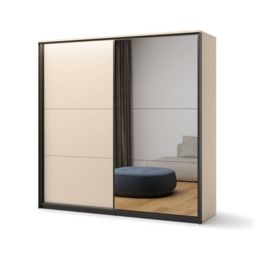 Enna EN-01 Sliding Door Wardrobe 220cm - Beige 220cm - thumbnail 5