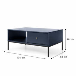 Mono Coffee Table 104cm - Navy 104cm - thumbnail 4