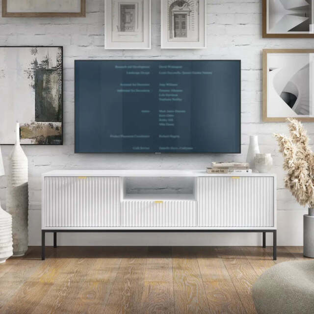 Nova TV Cabinet 154cm - White Matt 154cm - image 1