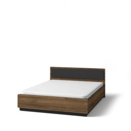 Prestigo Bed Frame [EU King] - Oak Walnut 160 x 200cm - thumbnail 1