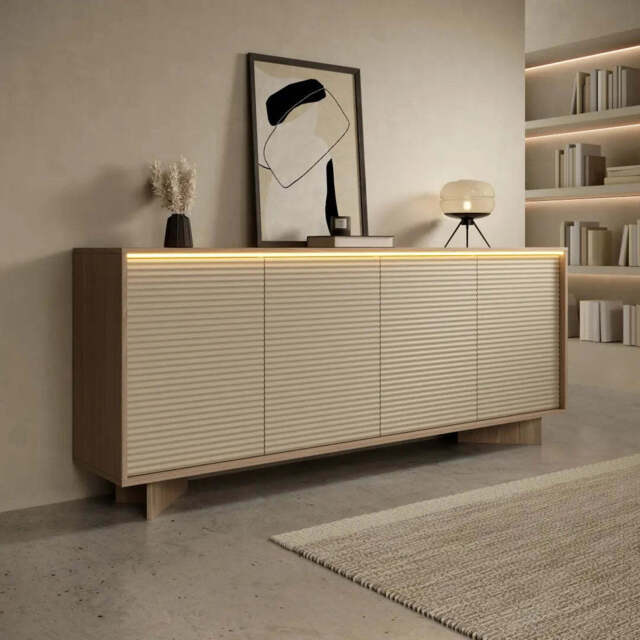 Semi Sideboard Cabinet 204cm - Cappuccino 204cm - image 1
