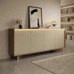 Semi Sideboard Cabinet 204cm - Cappuccino 204cm - thumbnail 1