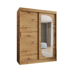 Lucy Sliding Door Wardrobe 150cm - Black 150cm - thumbnail 6