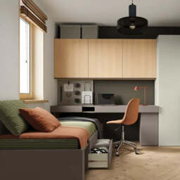 Woow WO-01 Corner Wardrobe 100cm - Beige 100cm - thumbnail 4
