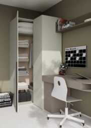 Woow WO-01 Corner Wardrobe 100cm - Beige 100cm - thumbnail 7