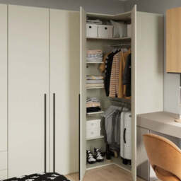 Woow WO-01 Corner Wardrobe 100cm - Beige 100cm - thumbnail 3