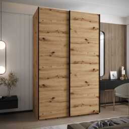 Trosa I Sliding Door Wardrobe 150cm - White 150cm - thumbnail 3