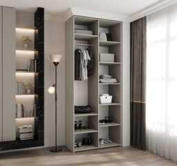 Como I Hinged Door Wardrobe 100cm - Cashmere 100cm - thumbnail 3